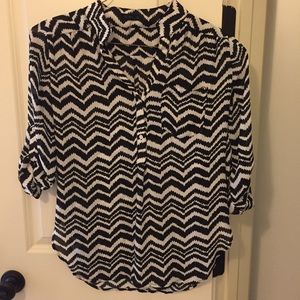 Zig Zag Print Blouse